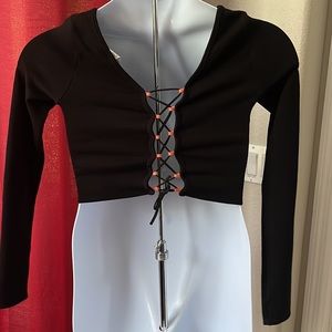 Fabletics Long Sleeve Tie-Up Crop